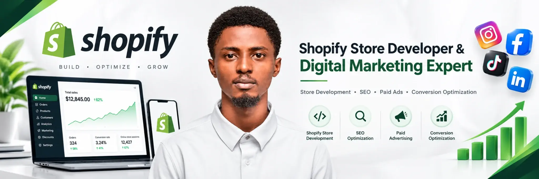 Ecom Wealth — Shopify store development, SEO, paid advertising, and conversion optimization